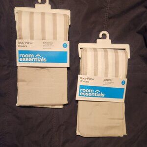 Two Packs of Room Essentials Body Pillow Covers - 4 Covers - NWT